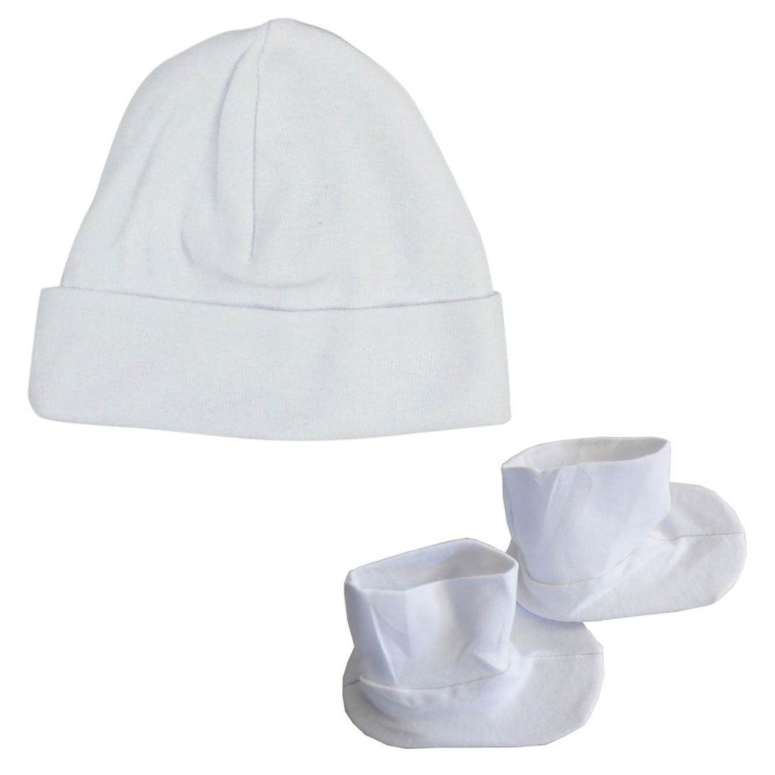 Cap & Bootie Set - White