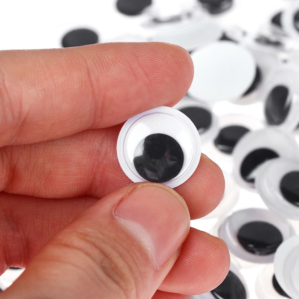 100pcs 6 15mm White and Black Plastic Wiggle