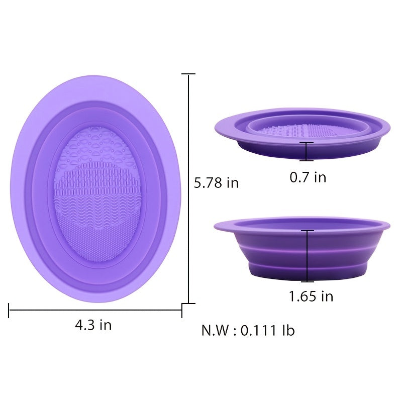 Foldable Silicone Brush Washing Bowl