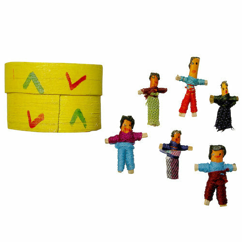 6 Small Worry Dolls in a Box