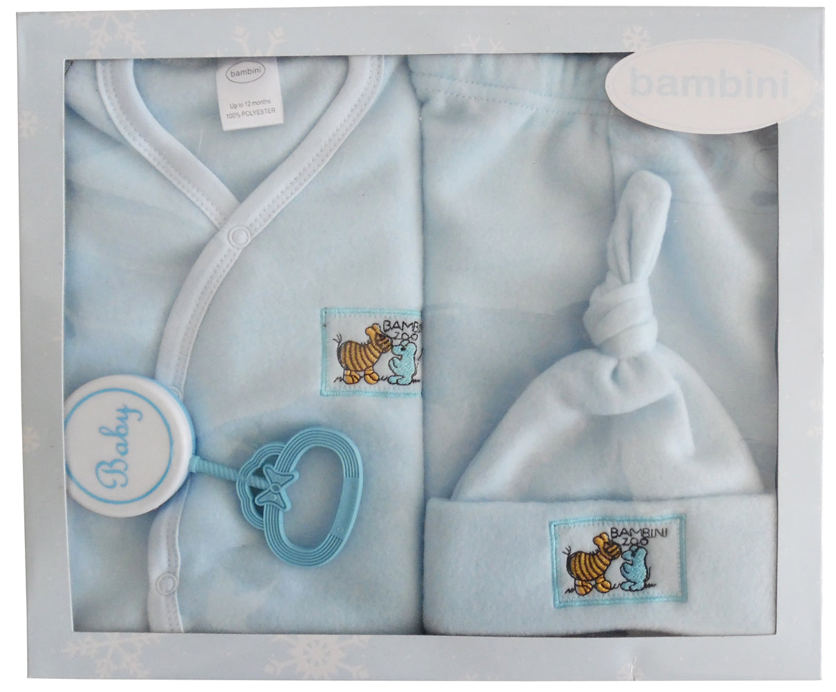 4 Piece Fleece Set - Blue