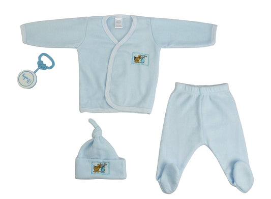 4 Piece Fleece Set - Blue