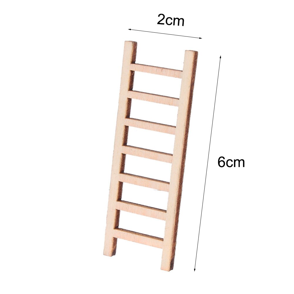 5pcs Funny Mini Wooden Step Ladder Fairy Home