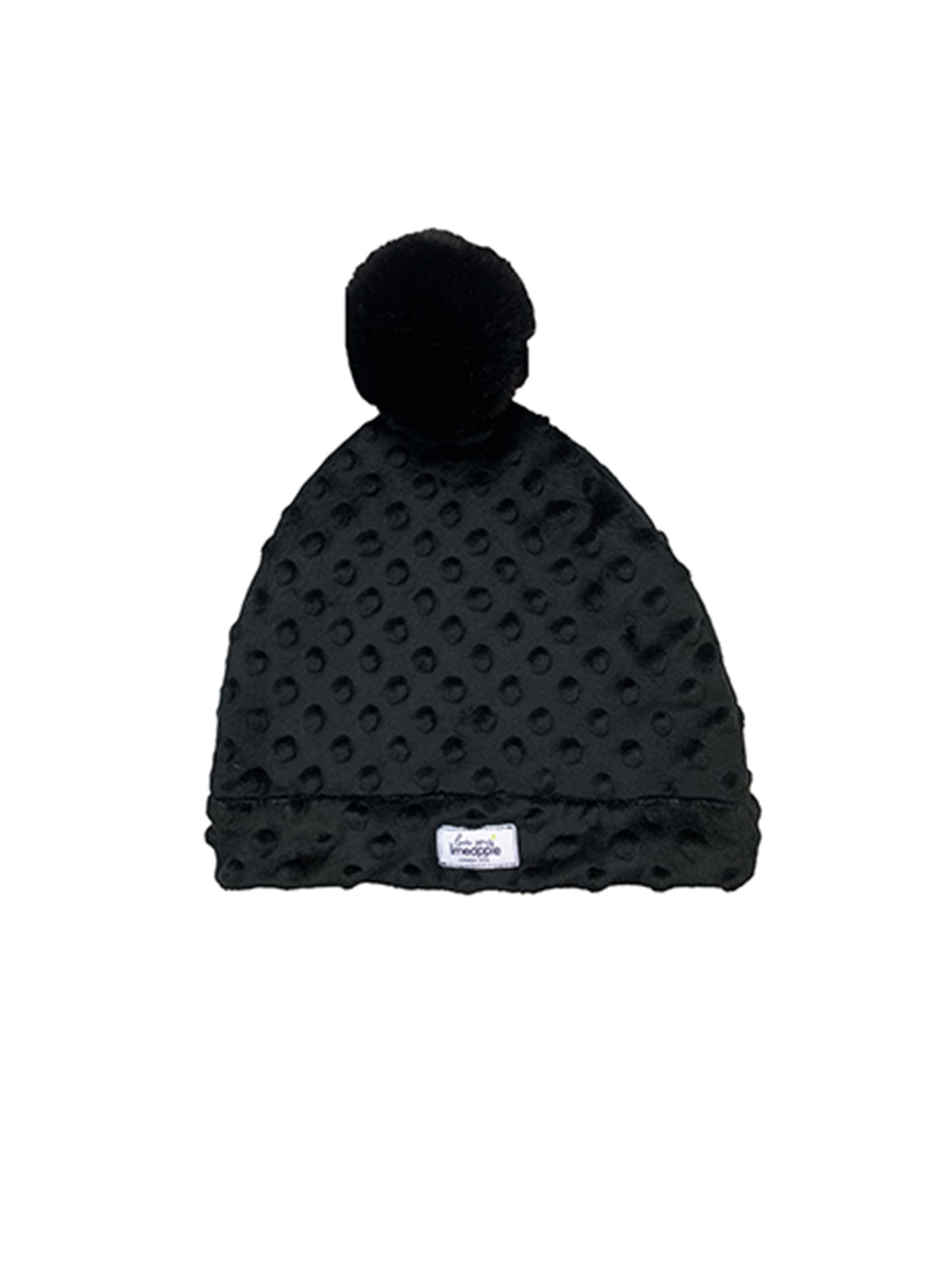 Girls Beanie with Puff | Black | | Limeapple