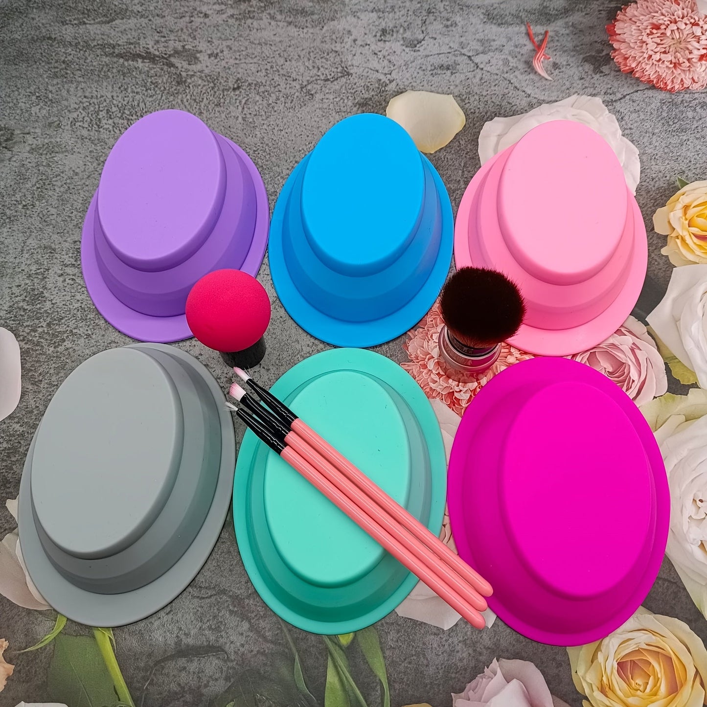 Foldable Silicone Brush Washing Bowl