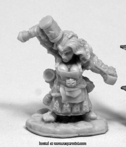 Reaper Miniatures REM77413 25mm Scale Margara, Dwarf Shaman - Wern