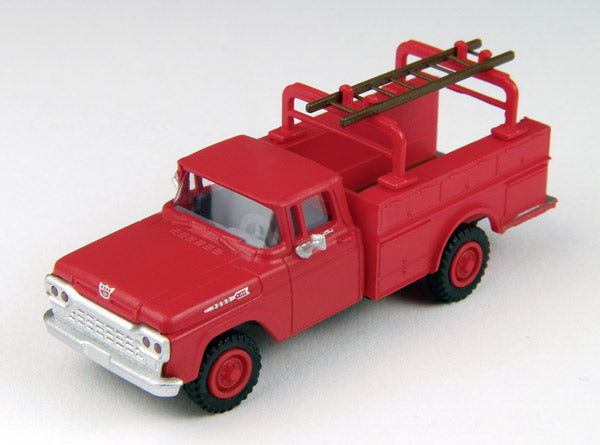 CMW 30462 1960 Ford F-100 Utility Truck In Monte Carlo Red