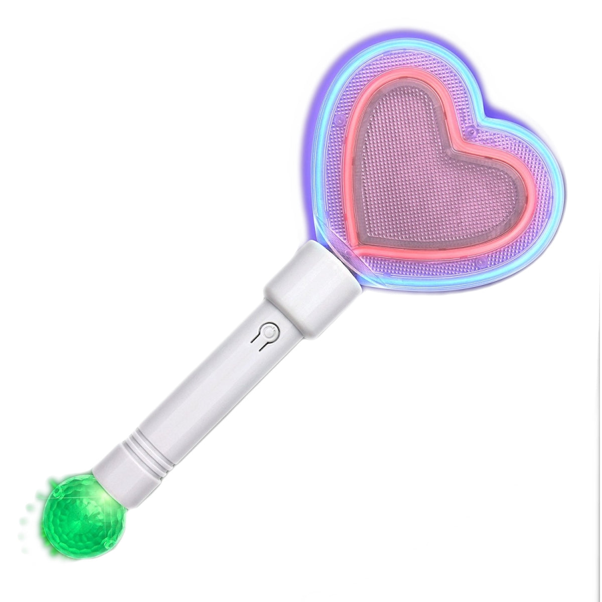 Blinkee 141080 LED Rave PLUR Heart Wand with Crystal Ball