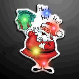 Blinkee 305000 Ho Ho Ho Santa Flashing Body Light Lapel Pins