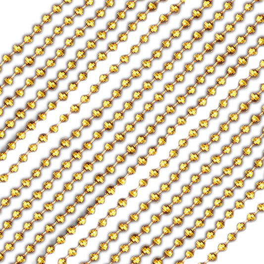 Blinkee 597290 Round Disco Bead Necklace, Gold - Pack of 12