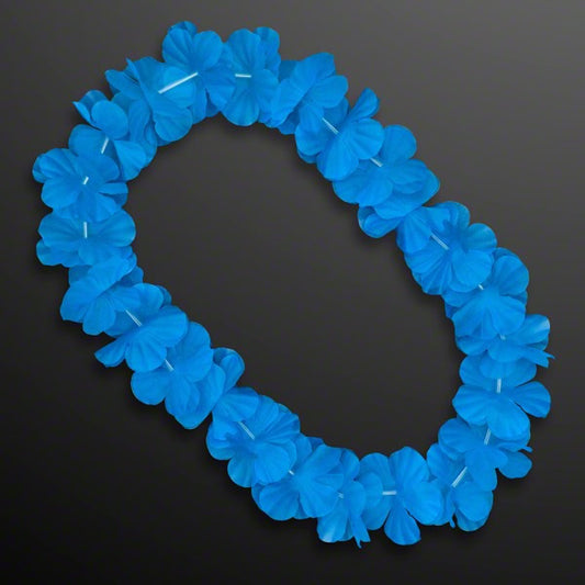 Blinkee A5030 Hawaiian Flower Lei Necklace, Blue