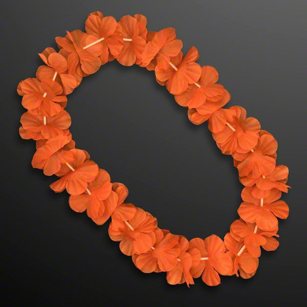 Blinkee A5050 Hawaiian Flower Lei Necklace, Orange