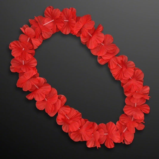 Blinkee A5090 Hawaiian Flower Lei Necklace, Red