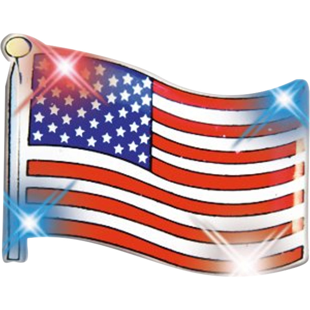 Blinkee 4015000 USA Flag Flashing Body Light Lapel Pins