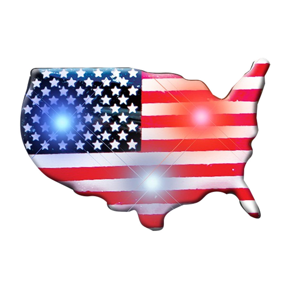 Blinkee 4025000 USA Shape Flag Flashing Body Light Lapel Pins