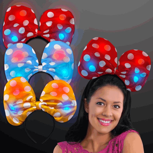 Blinkee 5000020 Light Up Soft Bow Headband, Assorted Color