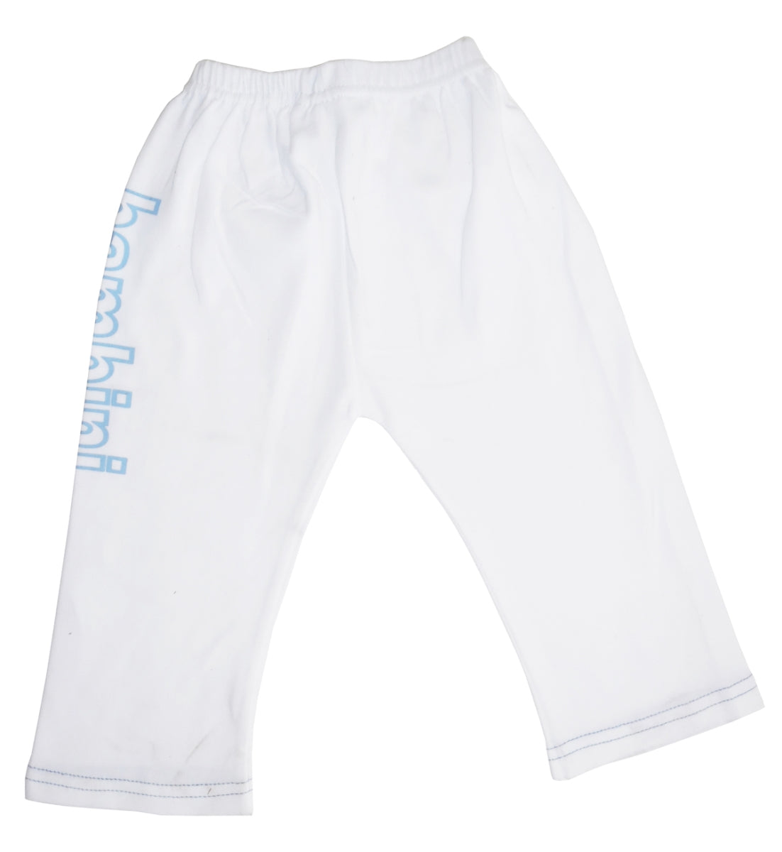 Bambini LS-0206 Boys Pants with Print, White - Large