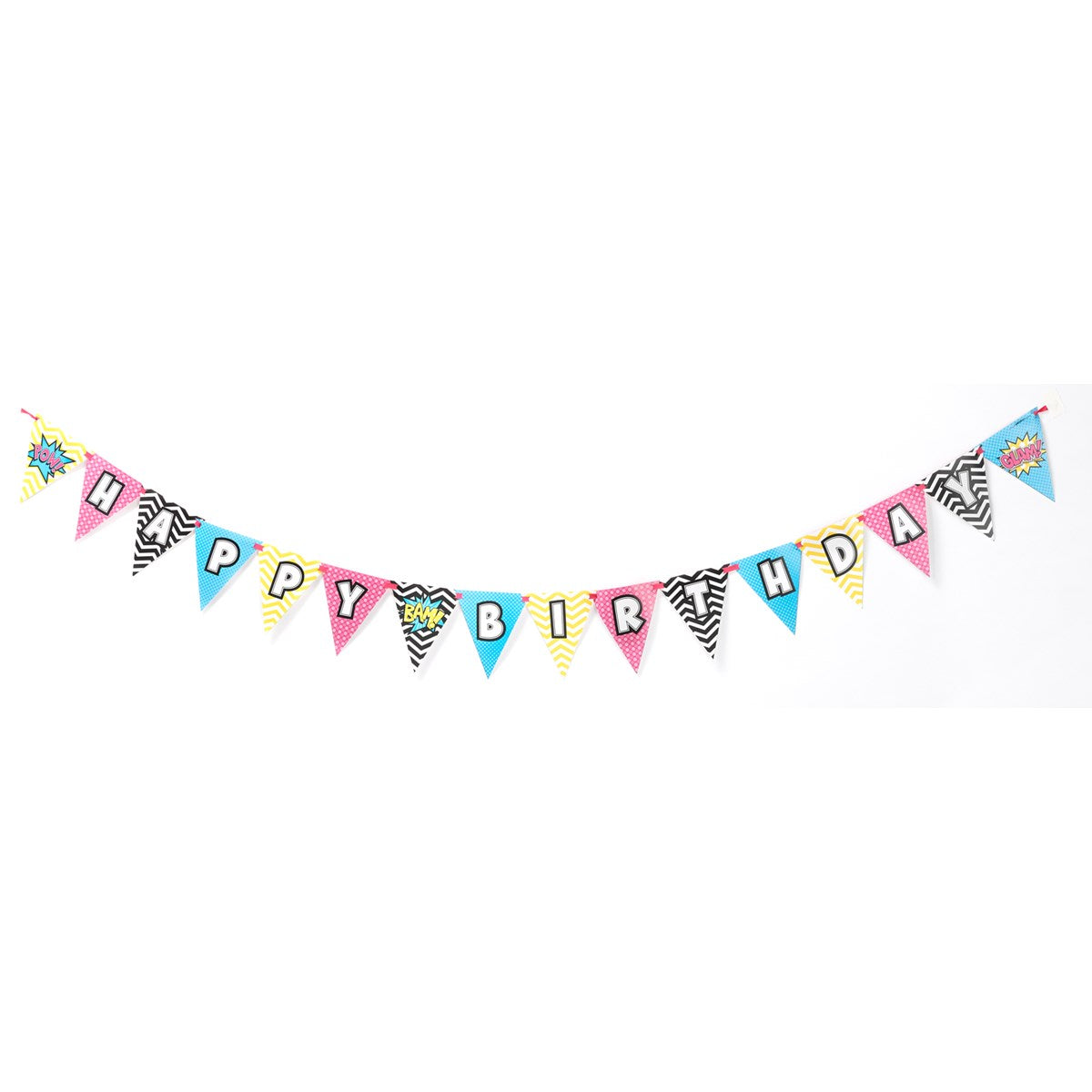 Birthday Express 252781 Superhero Girl Ribbon Banner, Multicolor