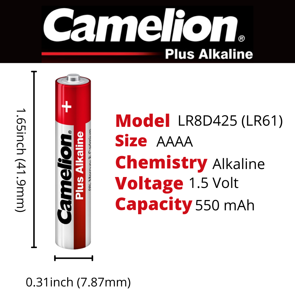 Camelion AAAA Plus Alkaline 2 Pk