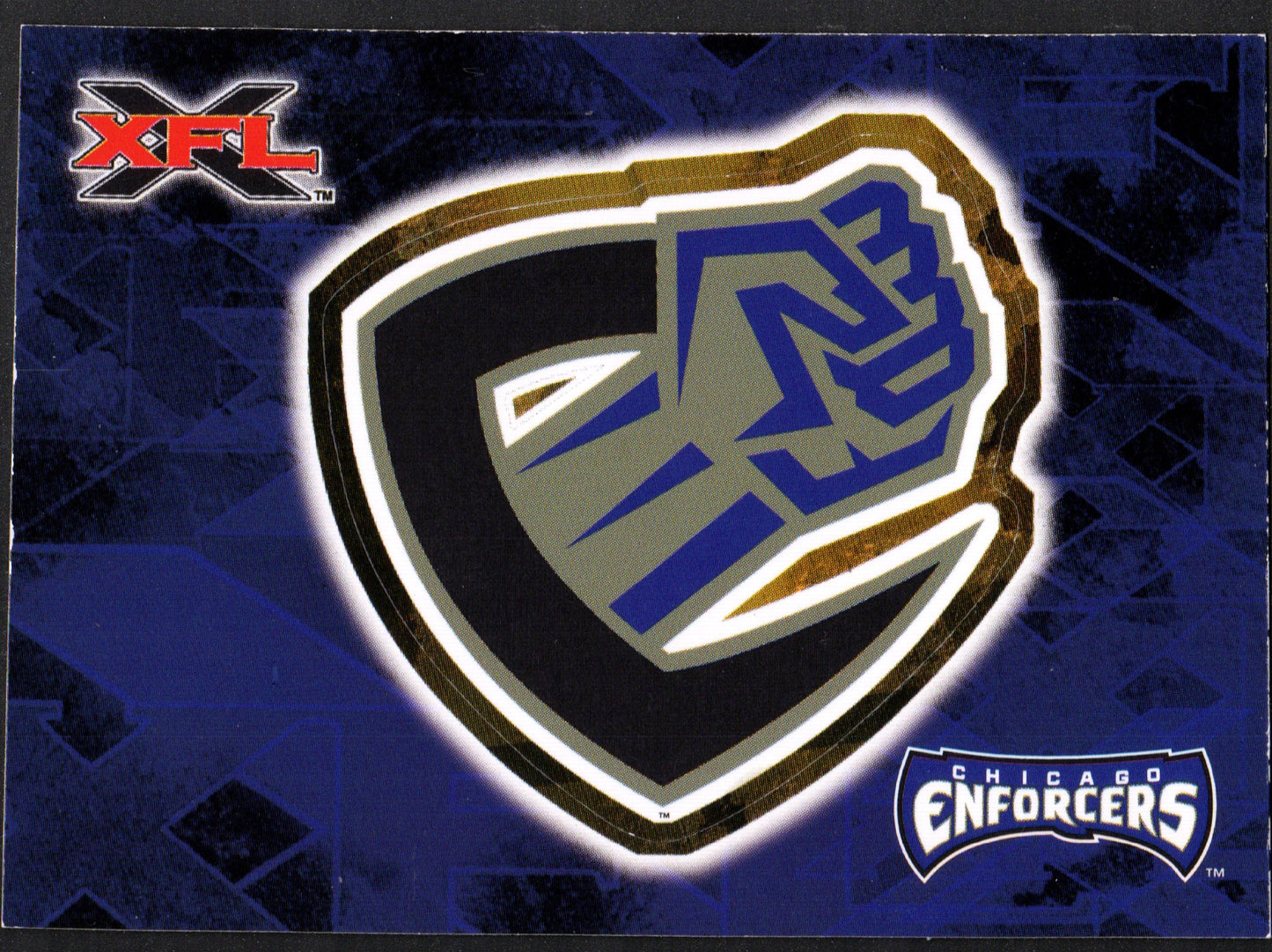 Chicago Enforcers Sticker #8 - 2001 Topps XFL