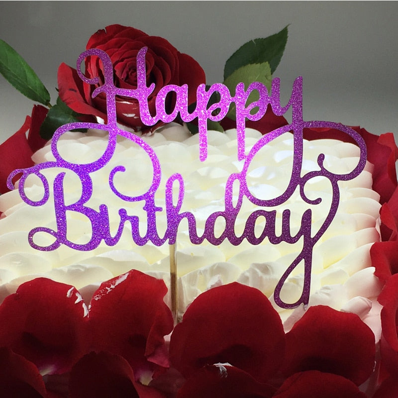 Fashion Cute Cake Topper Happy Birthday Party