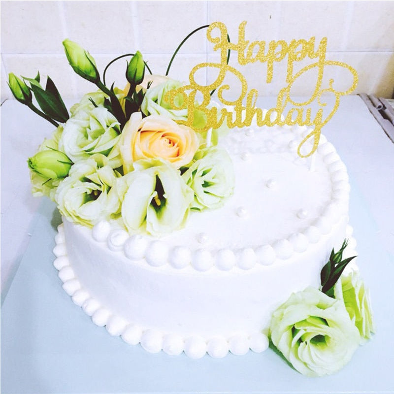 Fashion Cute Cake Topper Happy Birthday Party