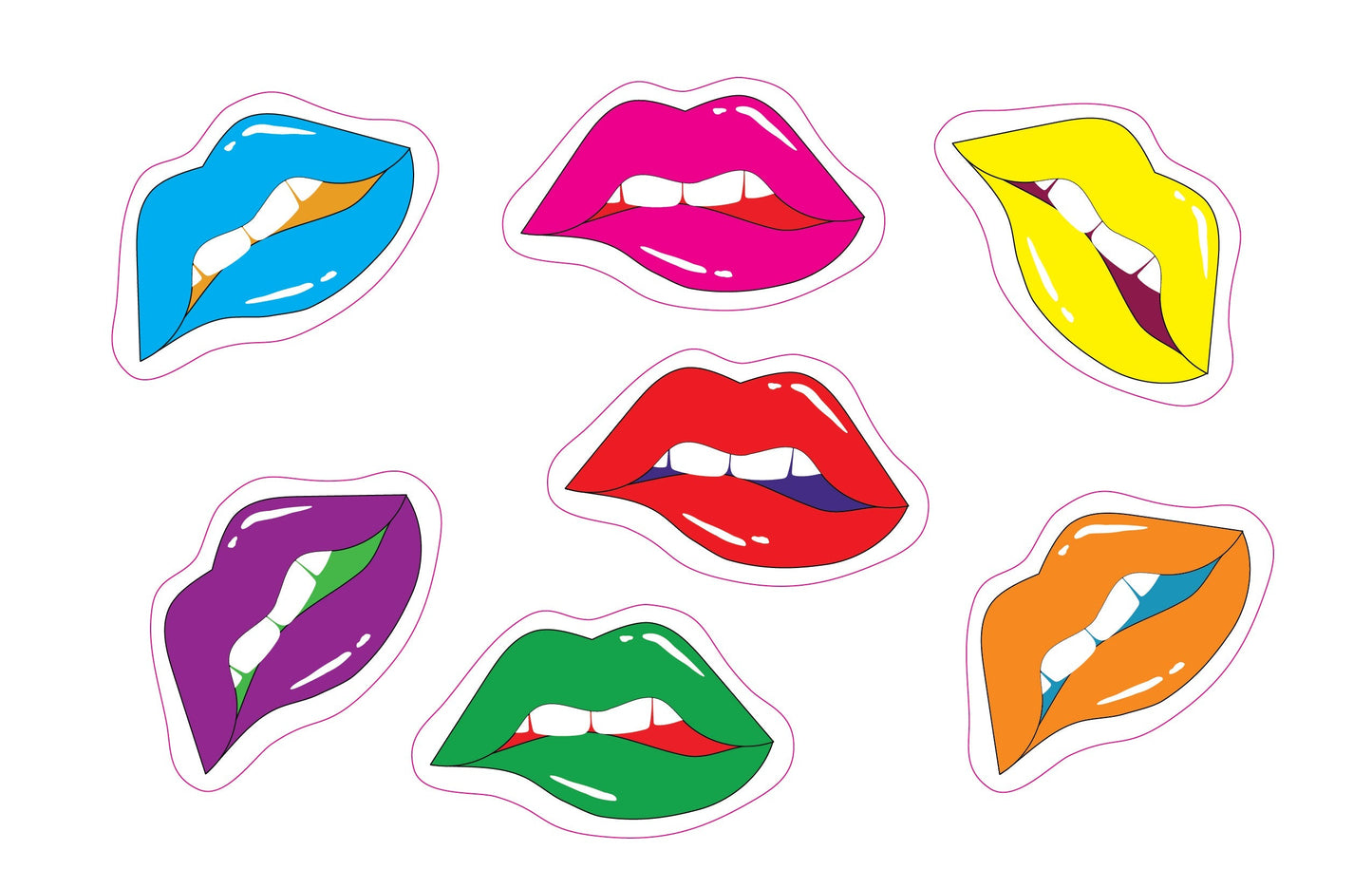 Lips Mirror Stickers