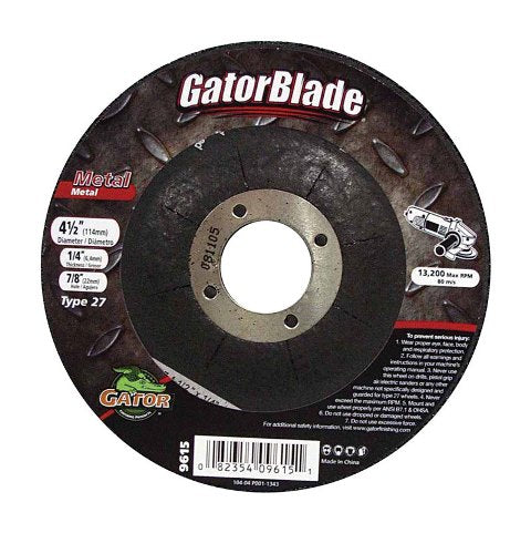 Gator Grit 9615 4.5 x 0.25 x 0.88 in. Grinding Wheel