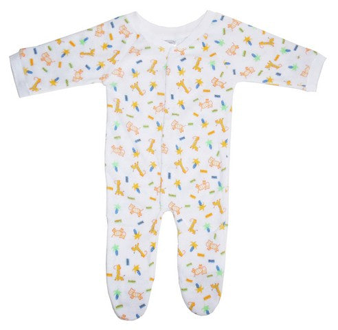 Bambini 515B M Terry Print Closed-Toe Sleep & Play- Medium