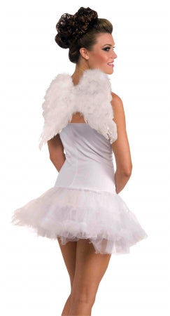 Forum Novelties 214446 Club Angel Wings Adult - White - One-Size