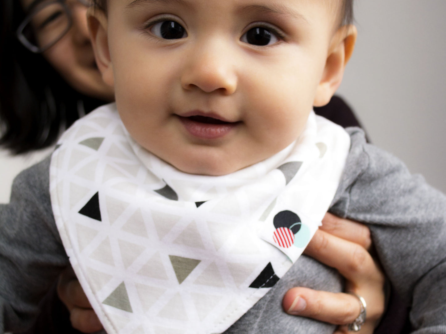 TRIANGLES | Premium Plus Baby Bandana Bib (organic cotton)