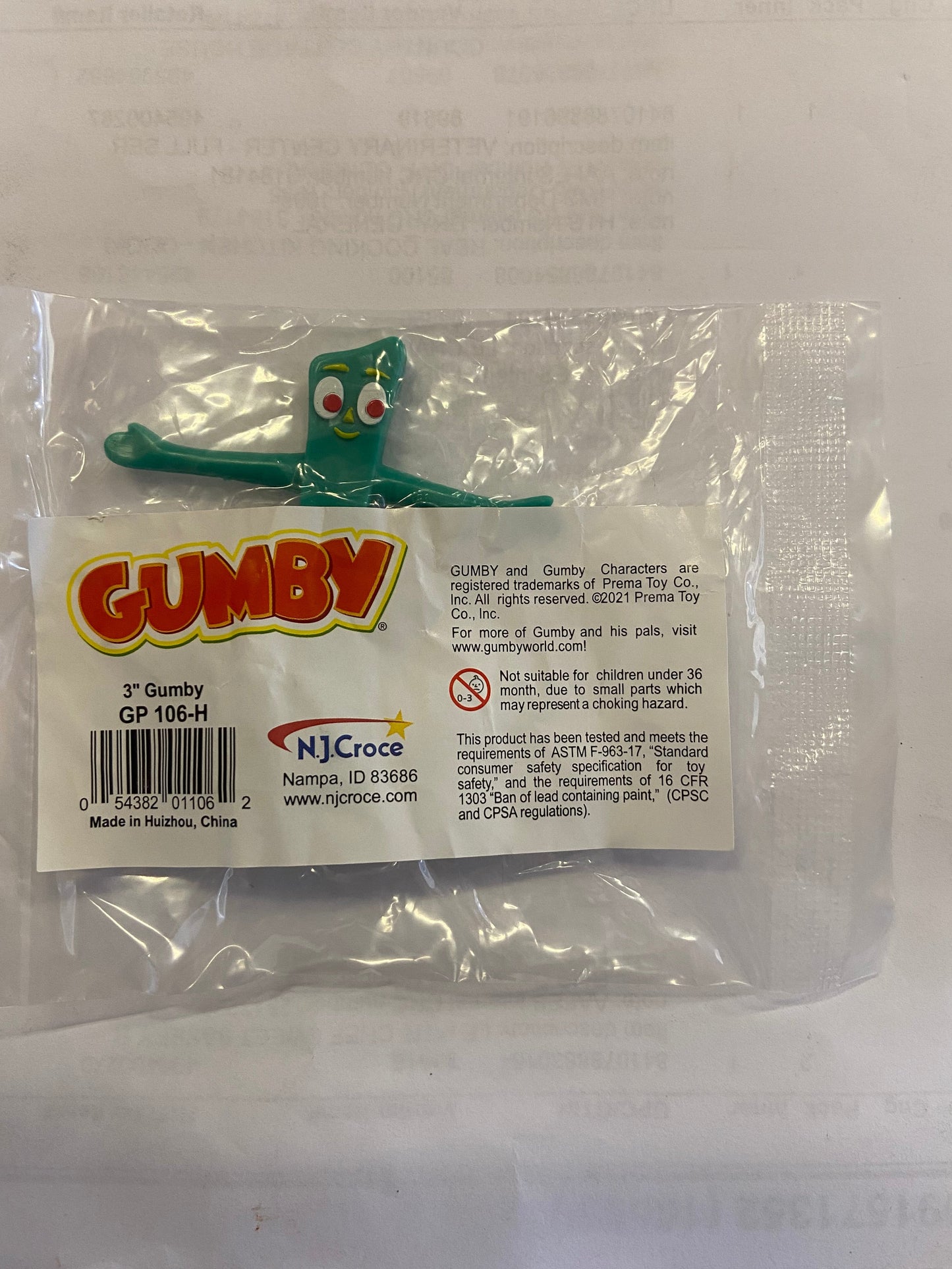 GUMBY 3" FIGURE BULK (in polybag)